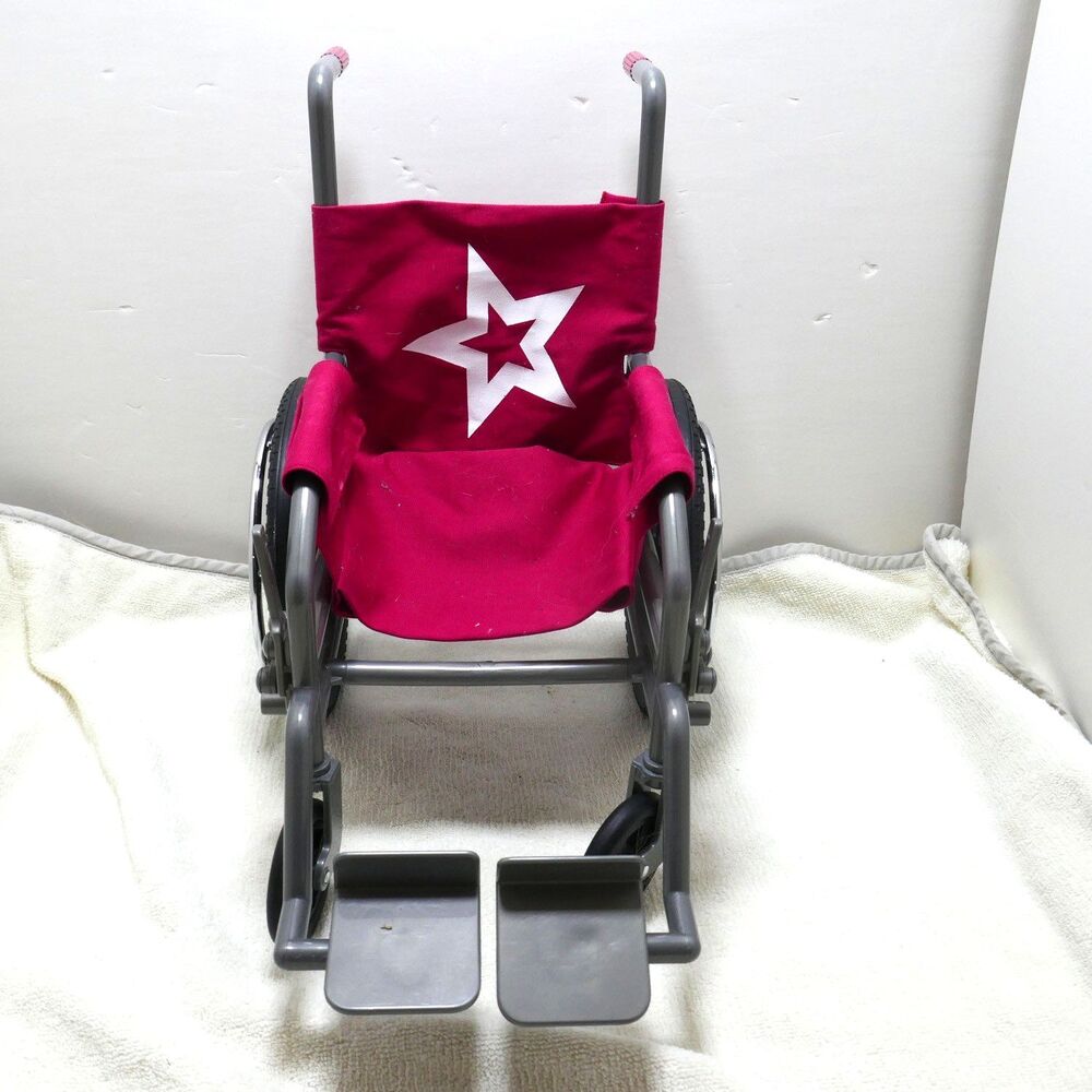 American Girl Doll Red Wheelchair